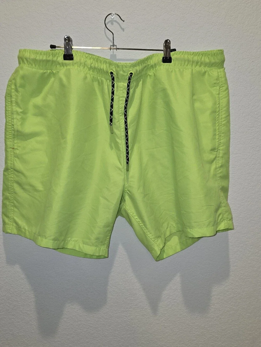 Fashion Nova Men's Neon Lime Swim Board Shorts